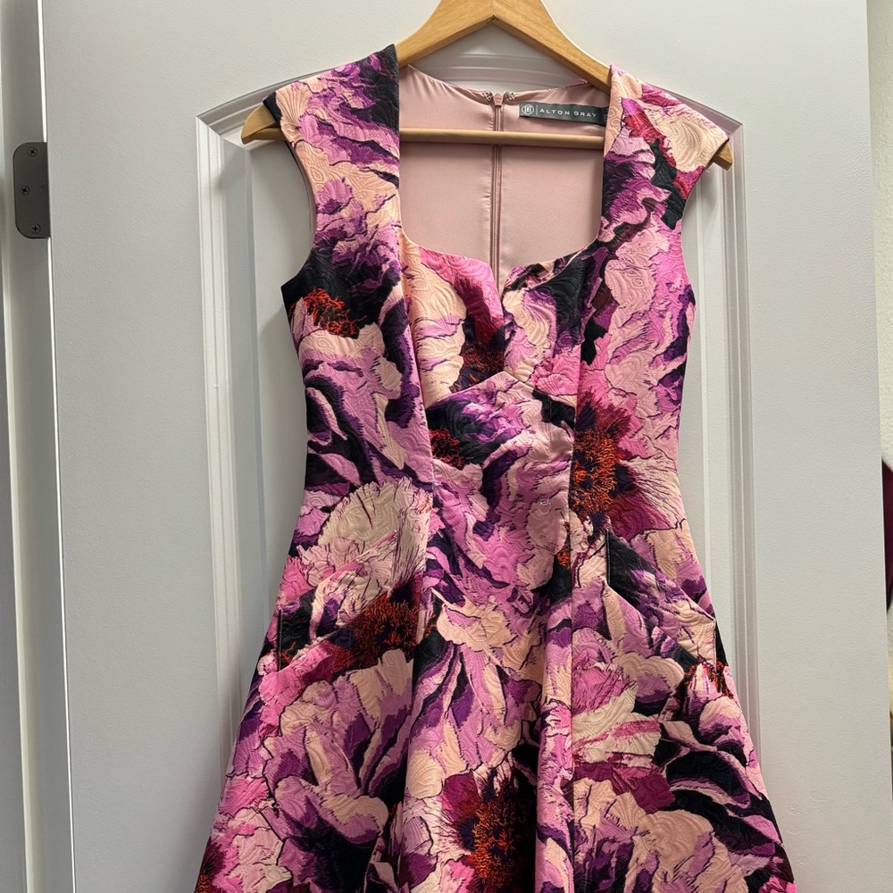 Jacquard tee length dress